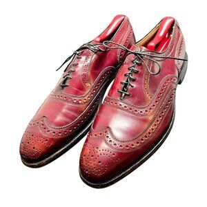 Allen Edmunds Mens Burgundy Wingtip McAllister Shoes + Stretchers CM2075